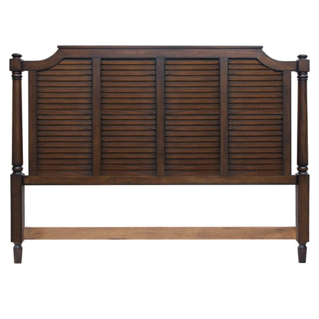 Sunset Trading Bahama Shutter Wood King Bed | Tropical Walnut Brown CF-1106-0158-KB - Bedroom Depot USA