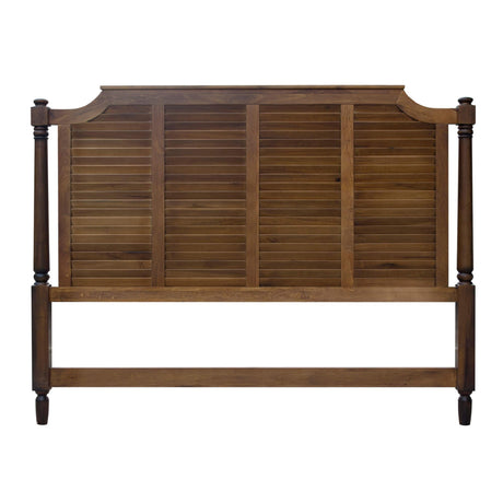 Sunset Trading Bahama Shutter Queen Bed | Tropical Walnut Brown Solid WoodCF-1105-0158-QB - Bedroom Depot USA