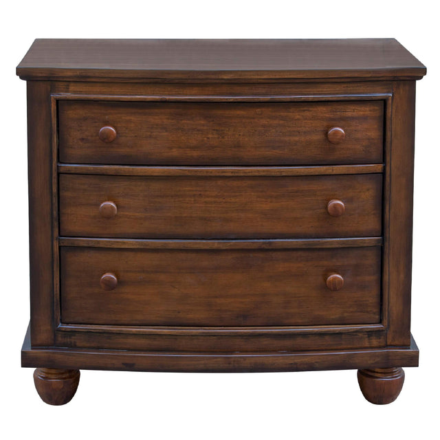 Sunset Trading Bahama Shutter Wood 3 Drawer Nightstand | Tropical Walnut Brown CF-1136-0158 - Bedroom Depot USA