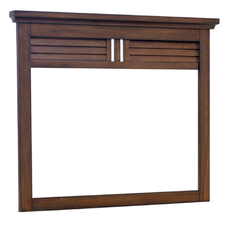 Sunset Trading Bahama Shutter Wood Mirror | Tropical Walnut Brown CF-1134-0158 - Bedroom Depot USA