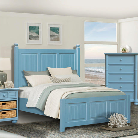 Sunset Trading Cool Breeze Twin Bed | Beach Blue Wood CF-1703-0156-TB - Bedroom Depot USA