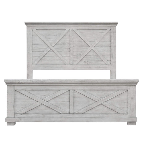 Sunset Trading Crossing Barn 5 Piece Queen Bedroom Set | Panel Bed Dresser Mirror Chest Nightstand | Gray Acacia Wood CF-4101-0786-Q5P - Bedroom Depot USA