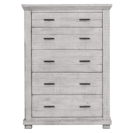 Sunset Trading Crossing Barn 5 Piece Queen Bedroom Set | Panel Bed Dresser Mirror Chest Nightstand | Gray Acacia Wood CF-4101-0786-Q5P - Bedroom Depot USA