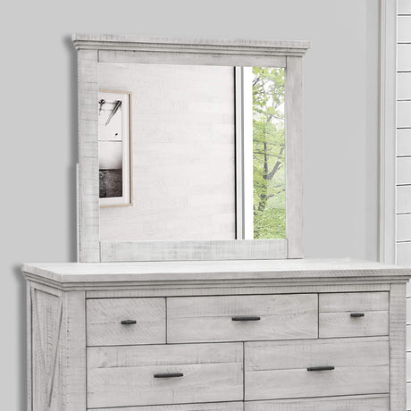 Sunset Trading Crossing Barn Bedroom Mirror | Gray Acacia Wood CF-4134-0786 - Bedroom Depot USA