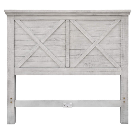 Sunset Trading Crossing Barn King Wood Panel Bed | Gray Acacia Wood CF-4102-0786-KB - Bedroom Depot USA