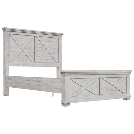 Sunset Trading Crossing Barn Queen Wood Panel Bed | Gray Acacia Wood CF-4101-0786-QB - Bedroom Depot USA