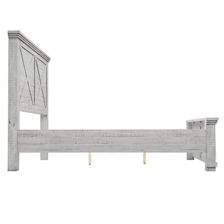 Sunset Trading Crossing Barn Queen Wood Panel Bed | Gray Acacia Wood CF-4101-0786-QB - Bedroom Depot USA