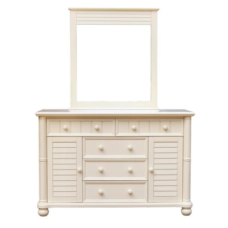 Sunset Trading Ice Cream at the Beach 5 Piece King Bedroom Set | Bed Dresser Mirror Storage Chest Nightstand CF-1702-0111-K5P - Bedroom Depot USA