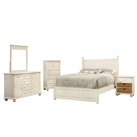 Sunset Trading Ice Cream at the Beach 5 Piece Queen Bedroom Set | Bed Dresser Mirror Storage Chest Nightstand CF-1701-0111-Q-5PC - Bedroom Depot USA