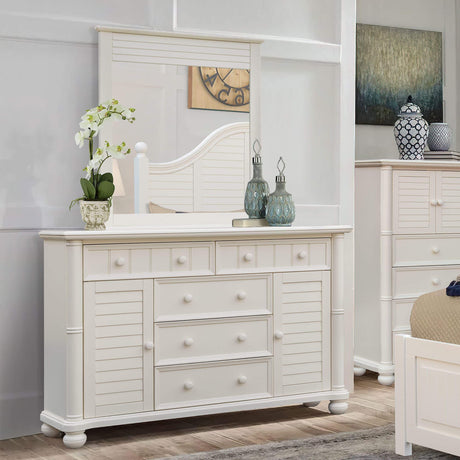 Sunset Trading Ice Cream at the Beach Dresser and Mirror | 5 Drawers 2 Cabinets | Fully Assembled CF-1730_34-0111 - Bedroom Depot USA