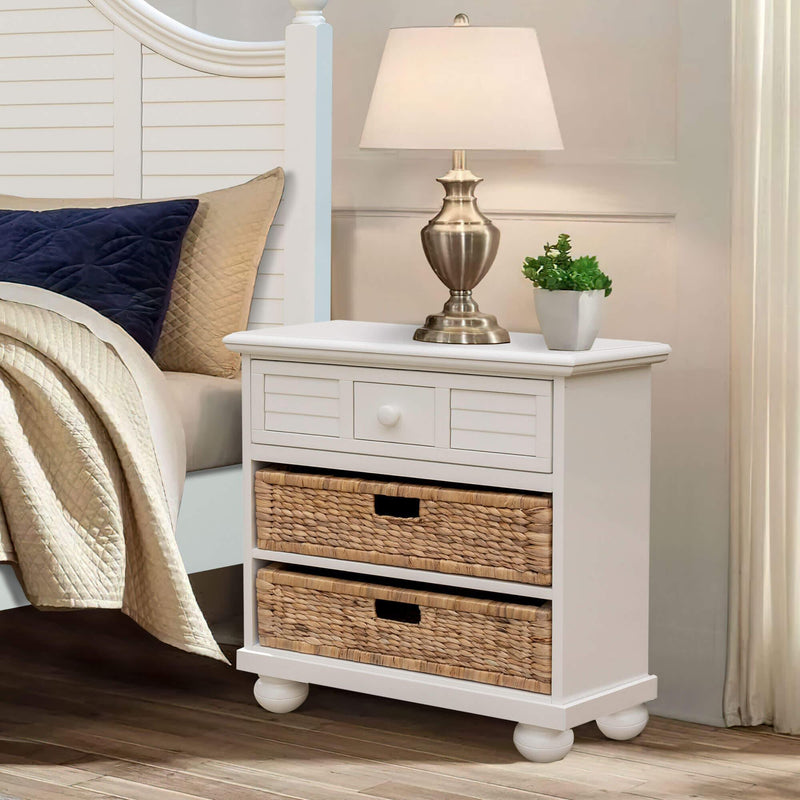 Sunset Trading Ice Cream at the Beach Nightstand |2 Baskets  Drawer | End Table | Fully Assembled CF-1737-0111 - Bedroom Depot USA