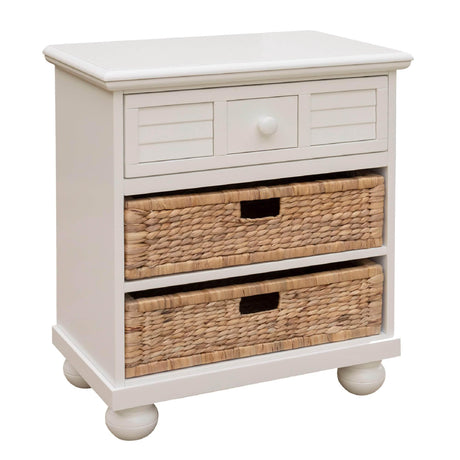 Sunset Trading Ice Cream at the Beach Nightstand |2 Baskets  Drawer | End Table | Fully Assembled CF-1737-0111 - Bedroom Depot USA