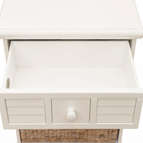 Sunset Trading Ice Cream at the Beach Nightstand |2 Baskets  Drawer | End Table | Fully Assembled CF-1737-0111 - Bedroom Depot USA