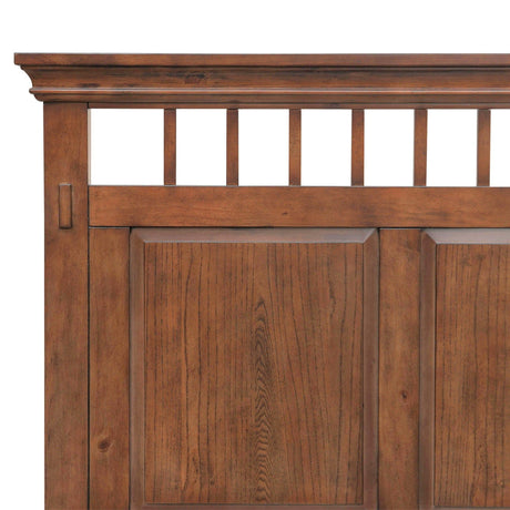 Sunset Trading Mission Bay King Bed | Amish Brown Solid Wood | Panel Headboard and Footboard | Master Bedroom Furniture CF-4902-0877-KB - Bedroom Depot USA