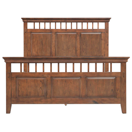 Sunset Trading Mission Bay King Bed | Amish Brown Solid Wood | Panel Headboard and Footboard | Master Bedroom Furniture CF-4902-0877-KB - Bedroom Depot USA