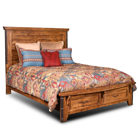 Sunset Trading Rustic City Queen Bed | Storage Drawers HH-4365-QB - Bedroom Depot USA