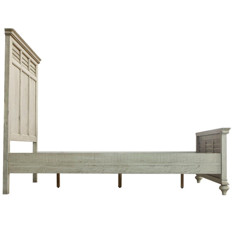 Sunset Trading Shades of Sand Queen Bed | Cream/Walnut Brown Solid Wood CF-2301-0489-QB - Bedroom Depot USA