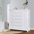 Sunset Trading White Shutter Wood Armoire CF-1142-0150 - Bedroom Depot USA