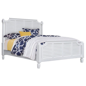 Sunset Trading White Shutter Wood King Bed CF-1106-0150-KB - Bedroom Depot USA