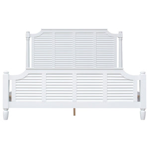 Sunset Trading White Shutter Wood King Bed CF-1106-0150-KB - Bedroom Depot USA