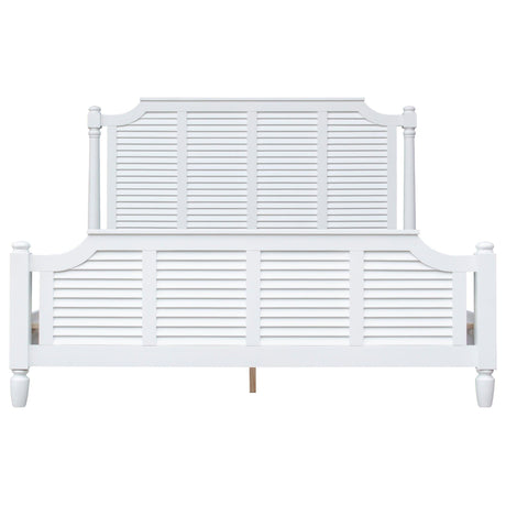 Sunset Trading White Shutter Wood King Bed CF-1106-0150-KB - Bedroom Depot USA