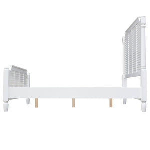 Sunset Trading White Shutter Wood King Bed CF-1106-0150-KB - Bedroom Depot USA