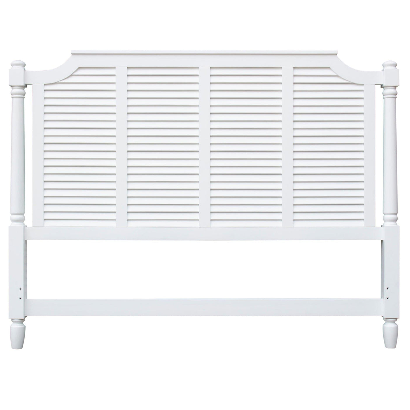 Sunset Trading White Shutter Wood Queen Bed | Coastal Queensize Bedroom Furniture CF-1105-0150-QB - Bedroom Depot USA