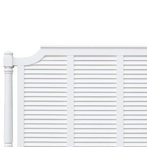 Sunset Trading White Shutter Wood Queen Bed | Coastal Queensize Bedroom Furniture CF-1105-0150-QB - Bedroom Depot USA