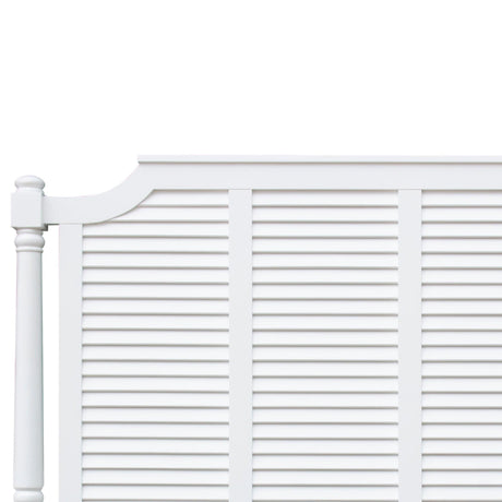 Sunset Trading White Shutter Wood Queen Bed | Coastal Queensize Bedroom Furniture CF-1105-0150-QB - Bedroom Depot USA