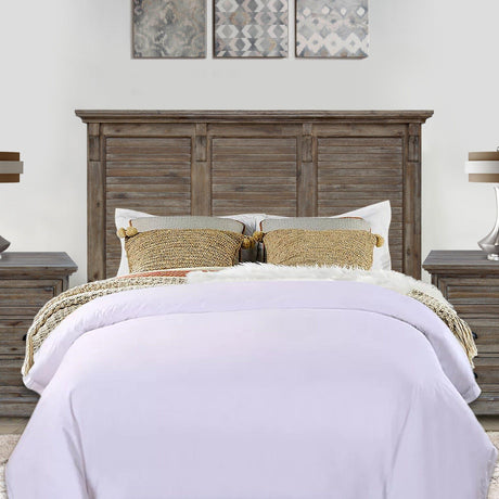 Sunset Trading Solstice Grey King Bed | Gray/Brown Acacia Wood CF-3002-0441-KB - Bedroom Depot USA