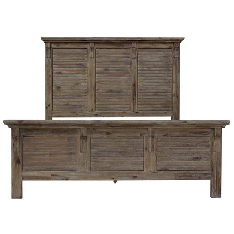 Sunset Trading Solstice Grey King Bed | Gray/Brown Acacia Wood CF-3002-0441-KB - Bedroom Depot USA