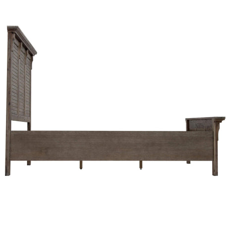 Sunset Trading Solstice Grey King Bed | Gray/Brown Acacia Wood CF-3002-0441-KB - Bedroom Depot USA