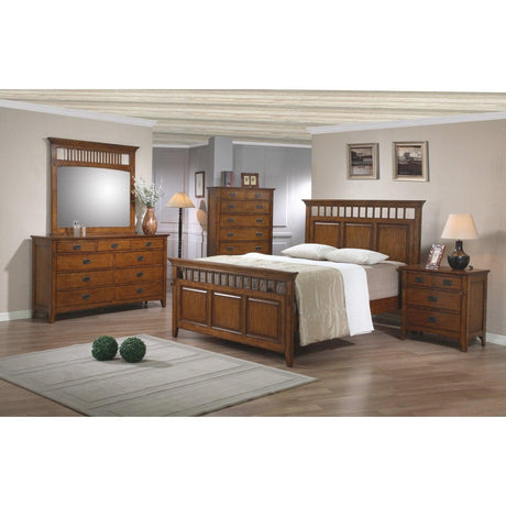 Sunset Trading Tremont 5 Piece King Bedroom Set | Distressed Brown Wood SS-TR900-K-BED-SET - Bedroom Depot USA