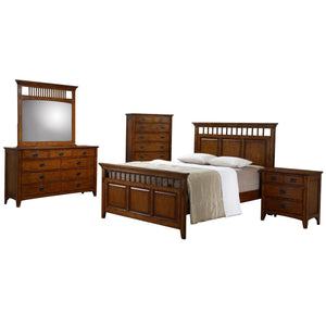 Sunset Trading Tremont 5 Piece King Bedroom Set | Distressed Brown Wood SS-TR900-K-BED-SET - Bedroom Depot USA