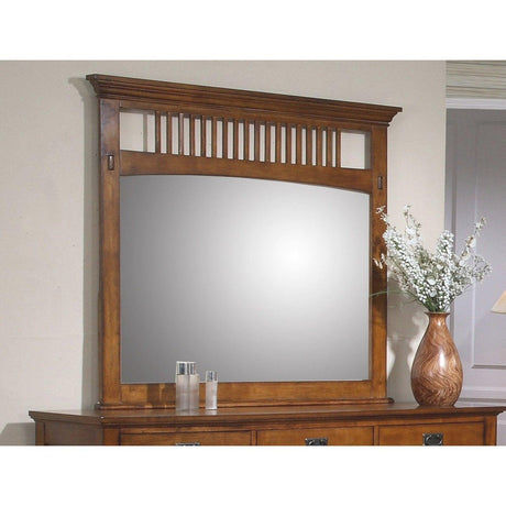 Sunset Trading Tremont Mirror | Distressed Brown Wood SS-TR750-MR - Bedroom Depot USA