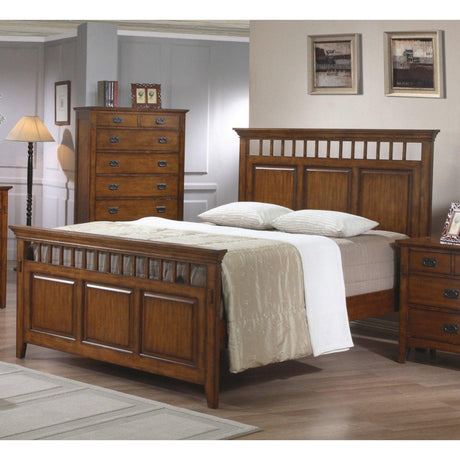 Sunset Trading Tremont Queen Bed | Distressed Brown Wood SS-TR900-Q-BED - Bedroom Depot USA