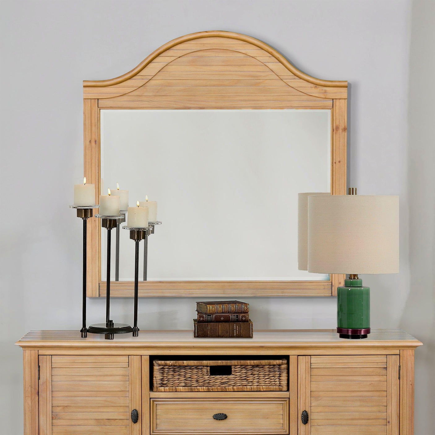 Sunset Trading Vintage Casual Mirror | Distressed Natural Maple Acacia | Solid Wood CF-1234-0252 - Bedroom Depot USA