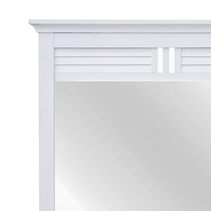 Sunset Trading White Shutter Wood Mirror CF-1134-0150 - Bedroom Depot USA