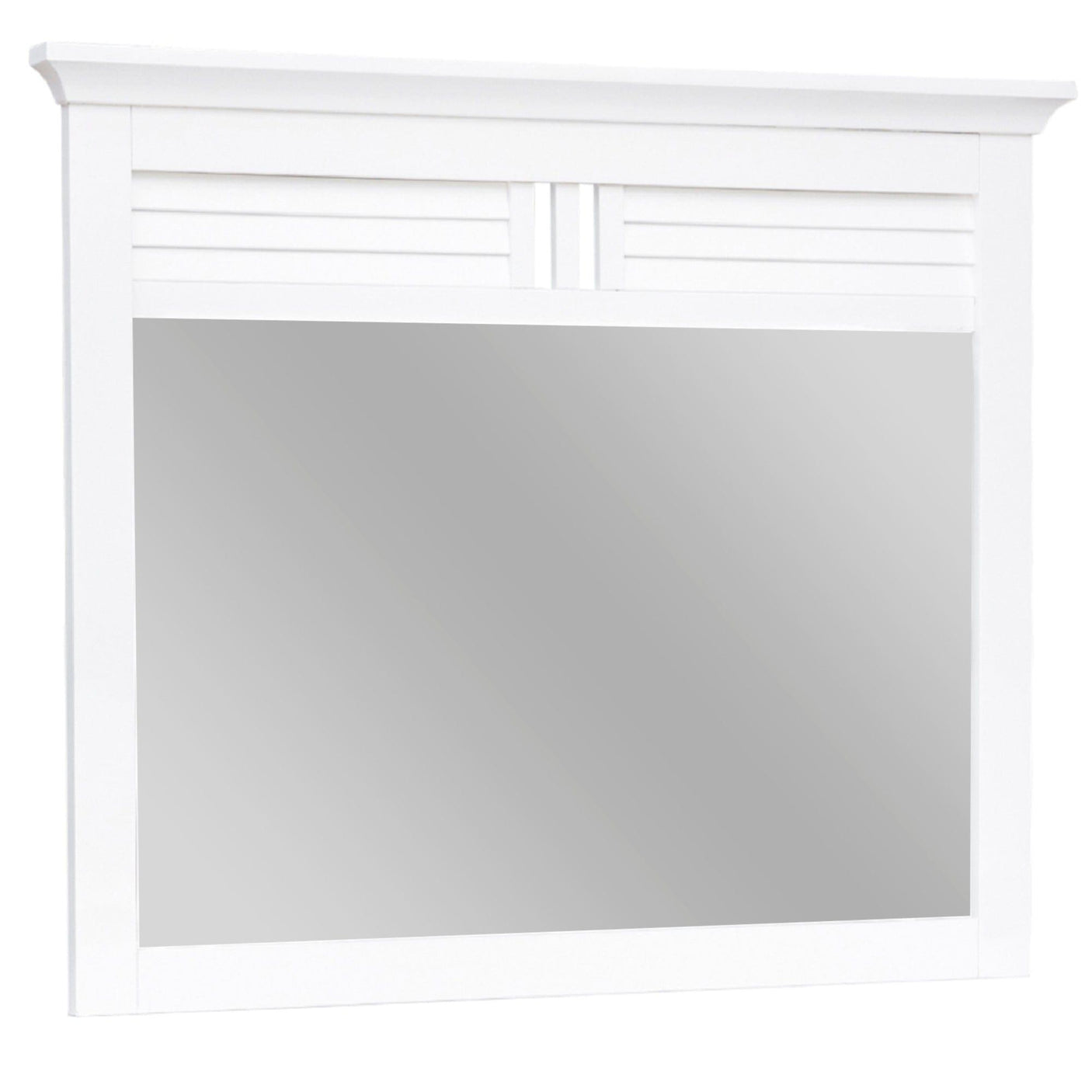 Sunset Trading White Shutter Wood Mirror CF-1134-0150 - Bedroom Depot USA