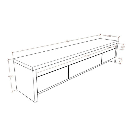 Manhattan Comfort Sylvan 70.86" TV Stand with 3-Drawers - Bedroom Depot USA