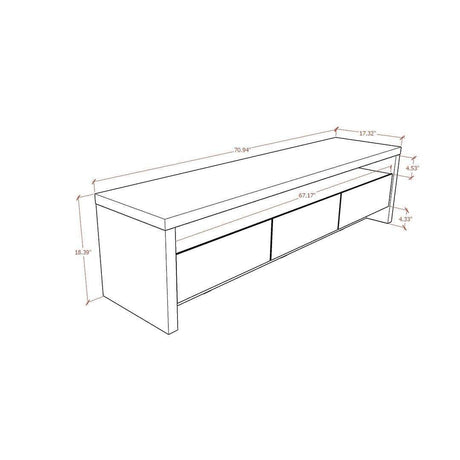 Manhattan Comfort Sylvan 85" TV Stand with Storage - Bedroom Depot USA