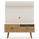 Manhattan Comfort Tribeca 53.94 Mid-Century Modern TV Stand and Panel with Media and Display Shelves - Bedroom Depot USA