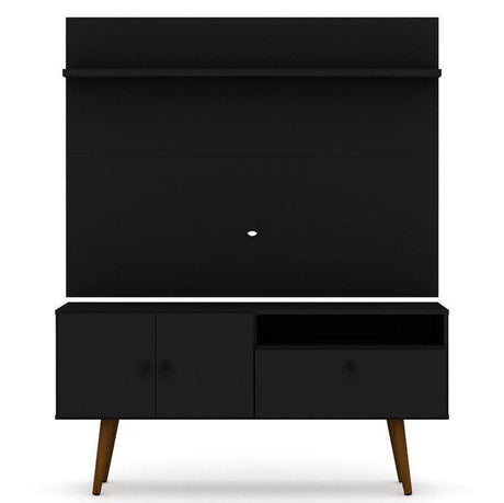 Manhattan Comfort Tribeca 53.94 Mid-Century Modern TV Stand and Panel with Media and Display Shelves - Bedroom Depot USA