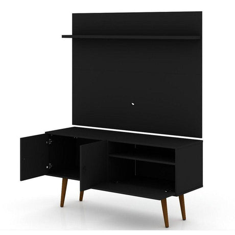 Manhattan Comfort Tribeca 53.94 Mid-Century Modern TV Stand and Panel with Media and Display Shelves - Bedroom Depot USA