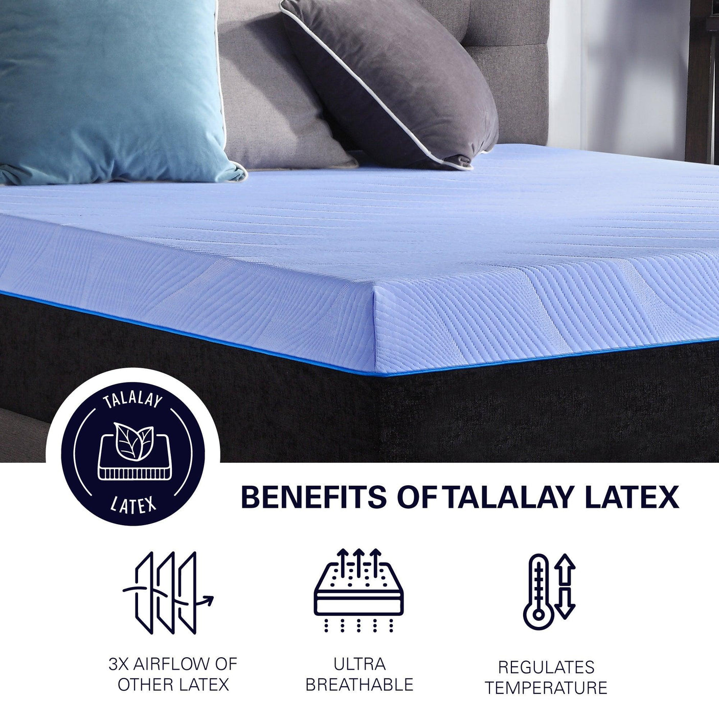 Twin Mattress | 12" Refresh Hybrid Cooling GelCare & Talalay Latex with Coils | Medium