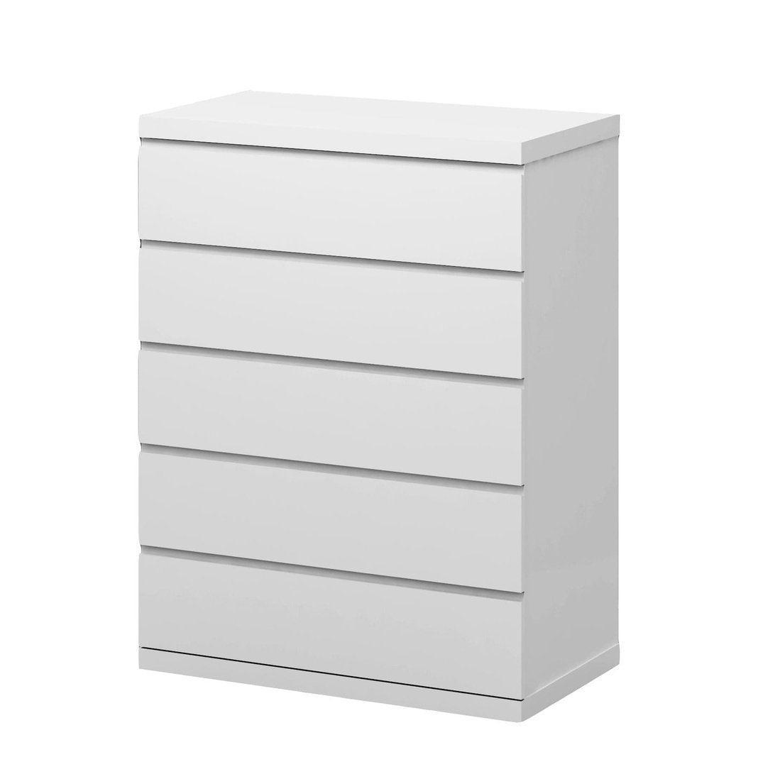 Whiteline Anna Chest of Drawers, White CD1207-WHT - Bedroom Depot USA