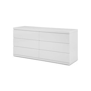 Whiteline Anna Double Dresser, White DR1207D-WHT - Bedroom Depot USA