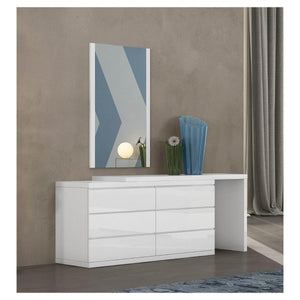 Whiteline Anna Double Dresser, White DR1207D-WHT - Bedroom Depot USA