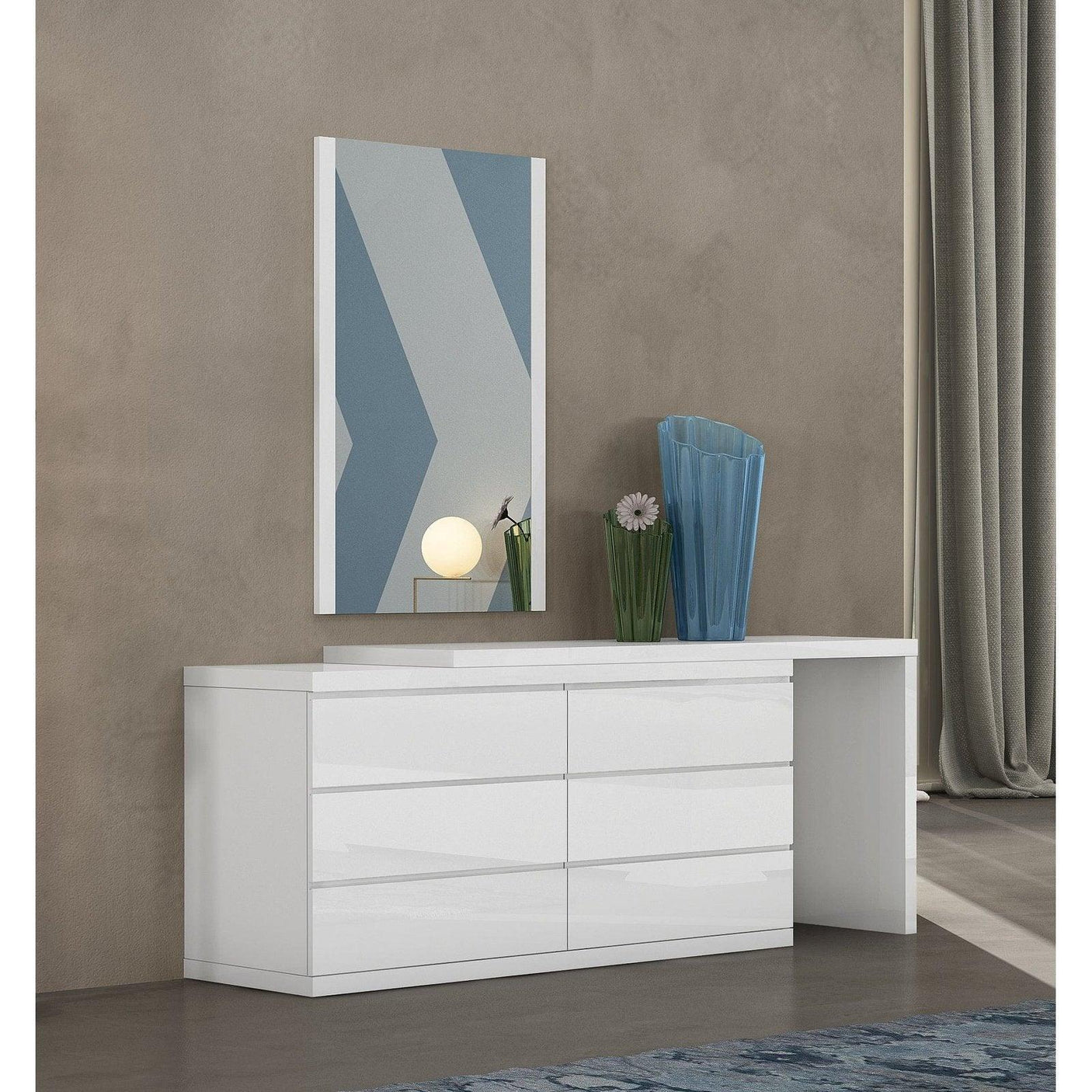 Whiteline Anna Dresser Extension, White DR1207X-WHT - Bedroom Depot USA