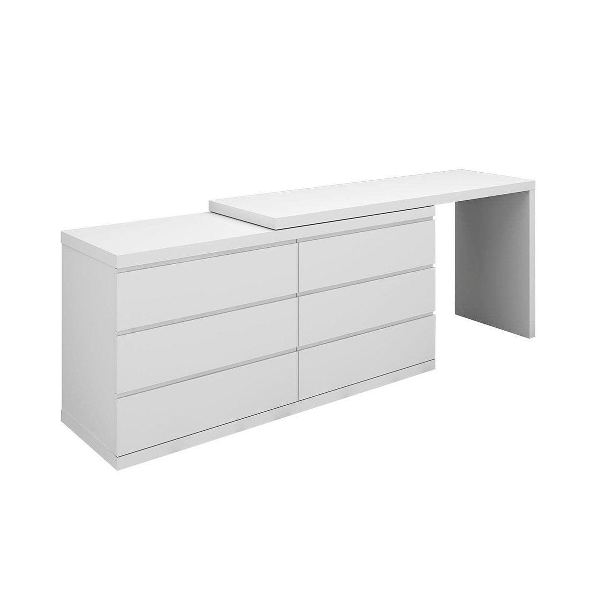Whiteline Anna Dresser Extension, White DR1207X-WHT - Bedroom Depot USA